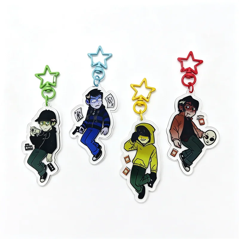 Slenderman‑Inspired Marble Hornets Masky Hoodie Jay Tim Alex Brian Cosplay Keychain Keyring Pendant Key Chain Accessories Prop