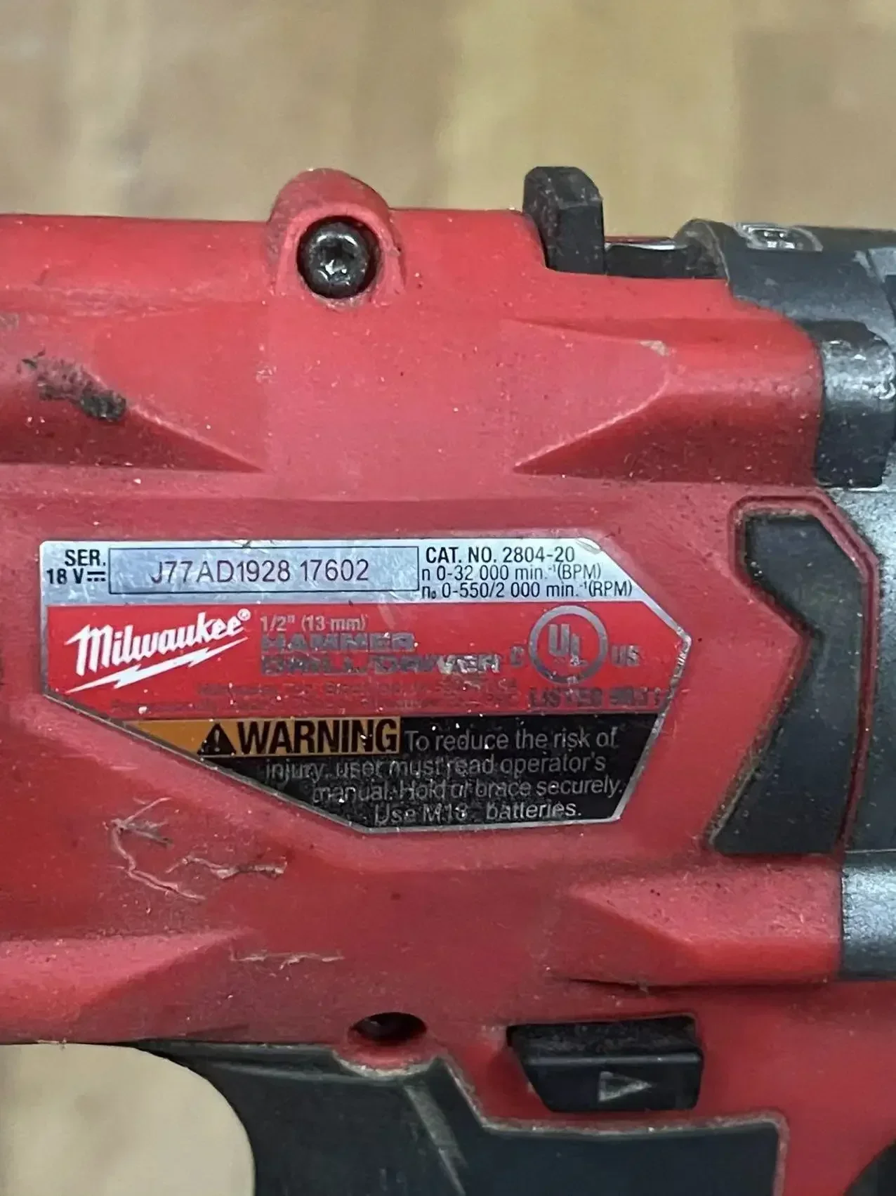 Milwaukee 2804-20 FUEL 18V 1/2