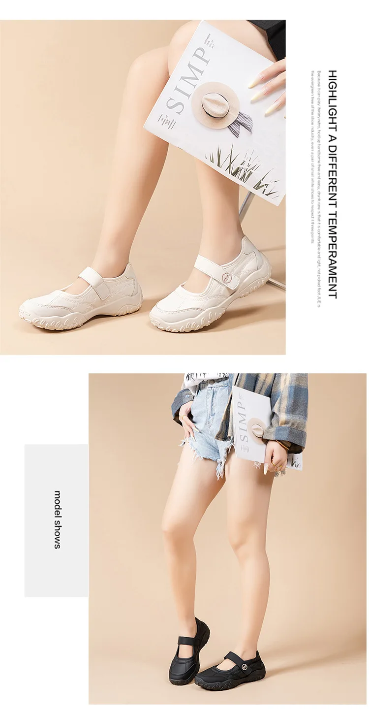 2026 Neue Weichsohlige Rutschfeste Mary Jane Schuhe für Damen, Bequem, Atmungsaktiv, Flache Sohle, Vielseitig und Anwendbar – Detail 6