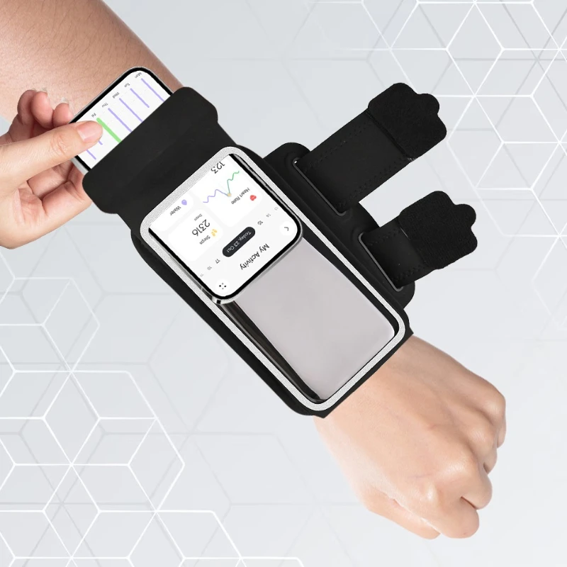HAISSKY Doppelgürtel-Armbandtasche für iPhone 17 16 15 14 13 Pro Max Air 16 Plus 16E Xiaomi Outdoor Cycling Workout Armbandtasche