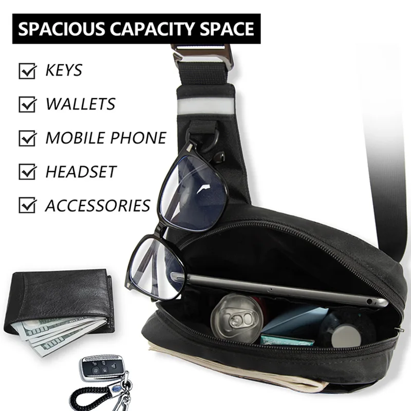 Tas dada Oxford uniseks tas bahu ponsel tahan aus perjalanan santai luar ruangan tas selempang selempang ringan pribadi