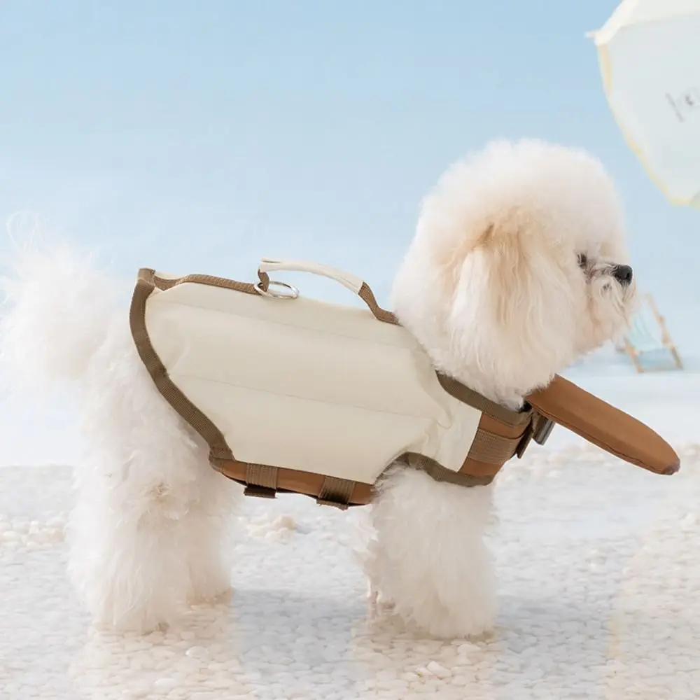 

High Buoyancy Dog Life Jacket Adjustable Waterproof Dog Swimming Vest Cartoon Bear Anti Choking Pet Flotation Vest Summer