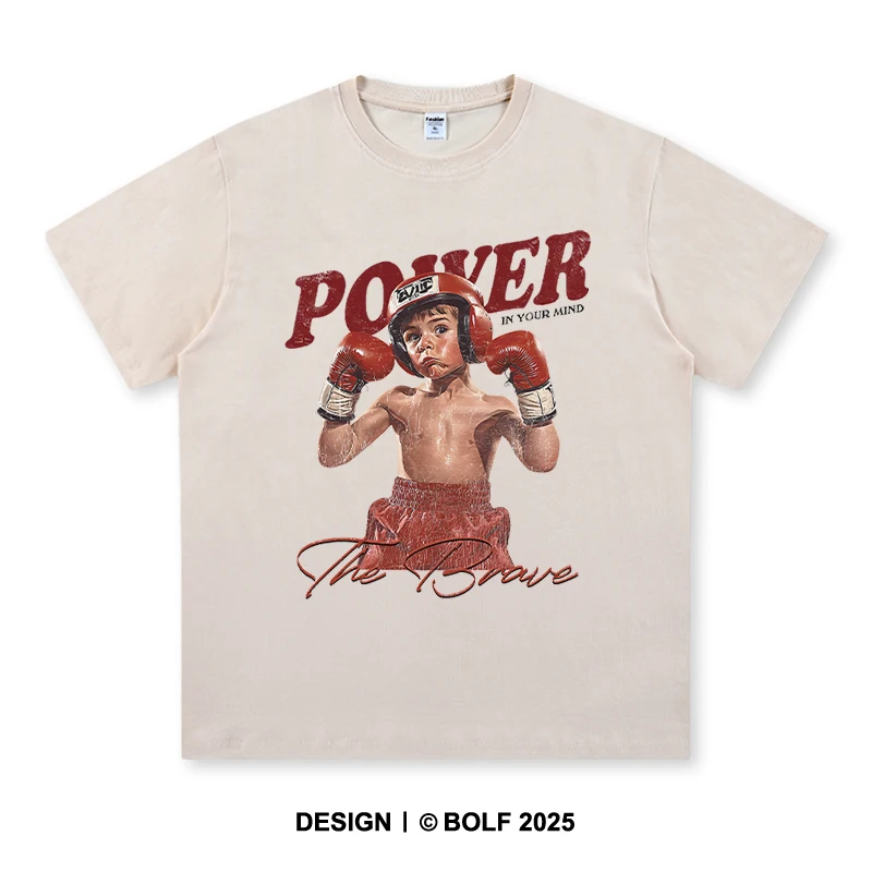 Boxing Gym Boy Bedrucktes Herren-Damen-T-Shirt aus 100 % Baumwolle, übergroße Grafik-Tops, T-Shirts für den Sommer