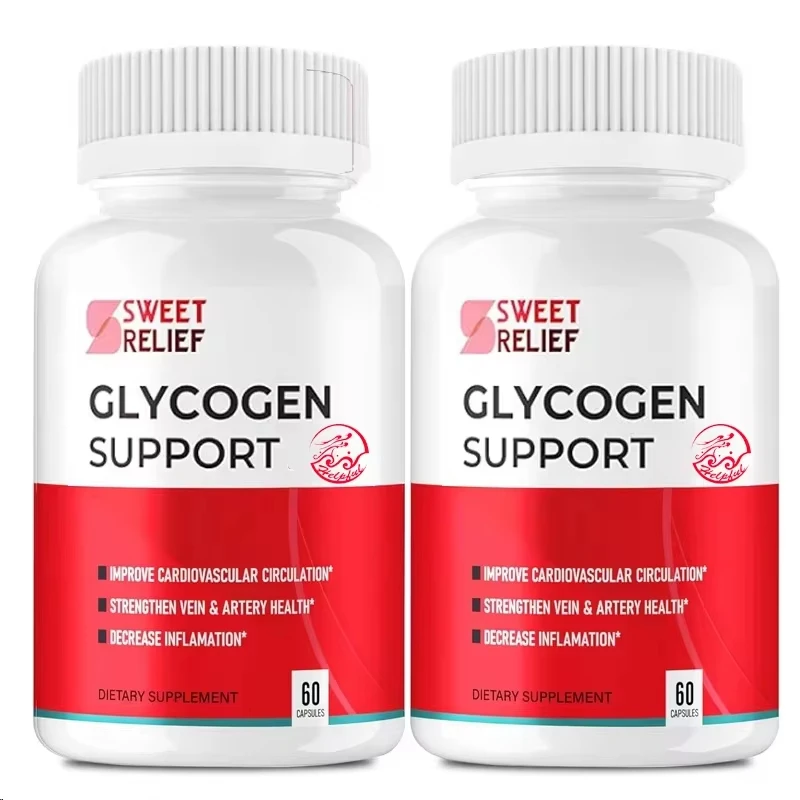 

Гликоген Sweet Relief поддерживает 60-капсульные очищающие добавки для контейнеров для крови, усовершенствованная формула способствует общественного здоровья.