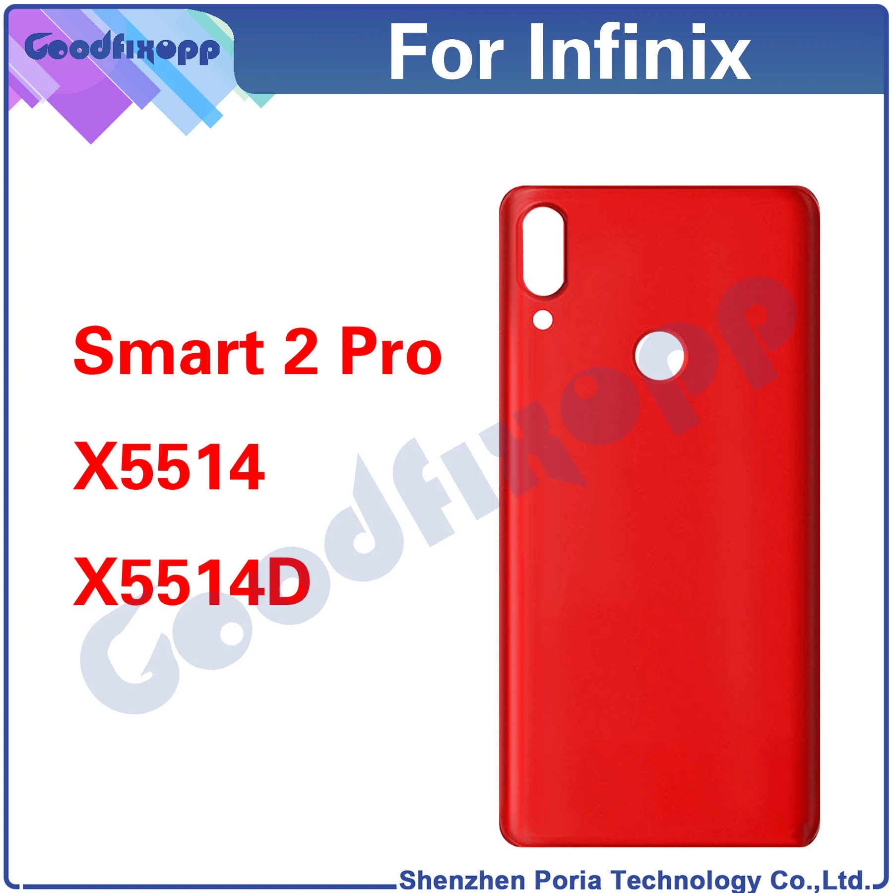 

10PCS For Infinix Smart 2 Pro X5514 X5514D Rear Case Battery Back Cover Door Housing Repair Parts Replacement