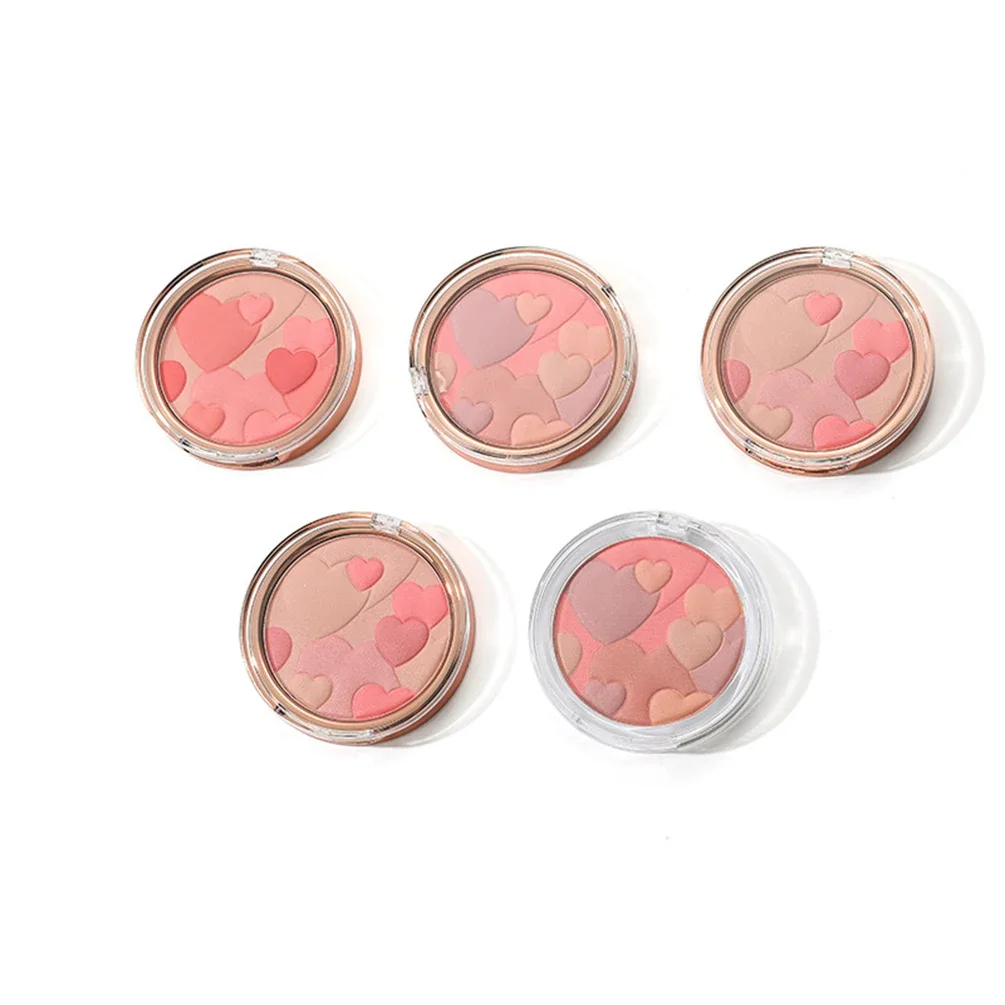 Private Label Heart Shaped Blusher Powder Pigment Long Lasting Waterproof Natural Brighten Custom Logo Makeup Bulk Cruelty Free