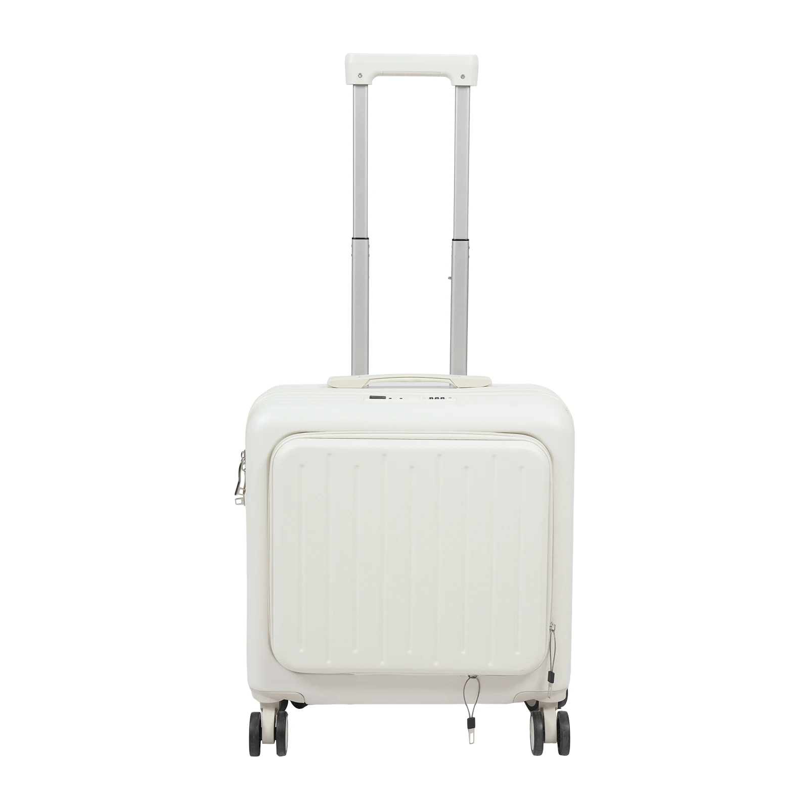 

Lightweight Travel Suitcase Carry On Luggage with Wheels Rolling Luggage Cabin Suitcase for Womem Men,Ivory White 18 Inch