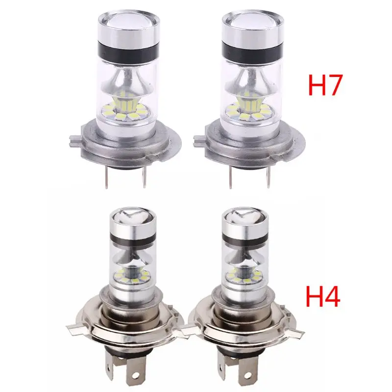 2Pcs H7 6500K Hi/Lo Beam LED Bulbs Car Fog Lamp Bulbs Vehicle Auxiliary Light