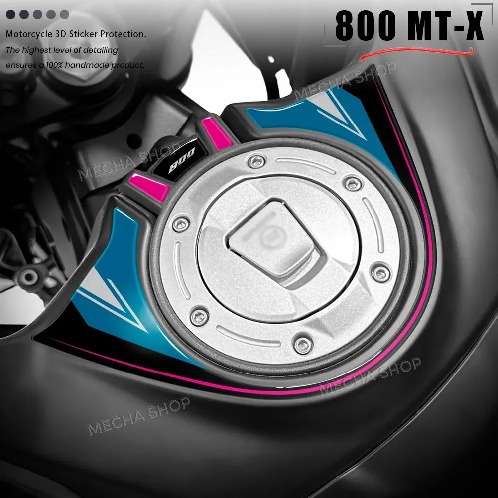 

For CFMoto 800MT-X 2025 - 800 MT-X Accessories Motorcycle Fuel Tank Upper Cylinder Protection 3D Gel Sticker