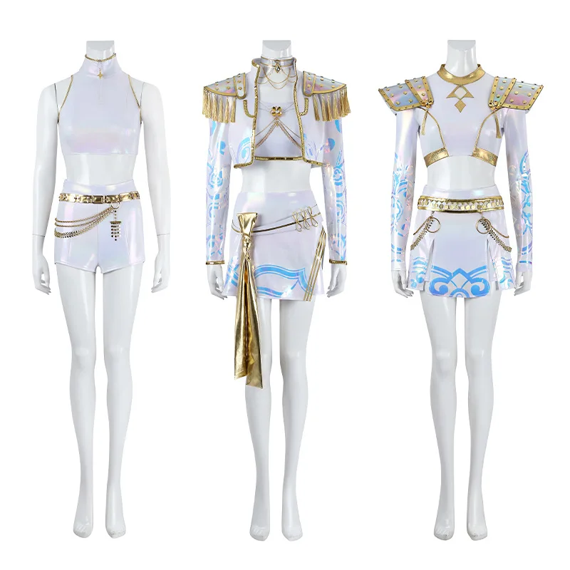 

K-pop Witch-hunting Girl Group Cosplay Mirazoi Rumi Cosplay Costume White Performance Outfit