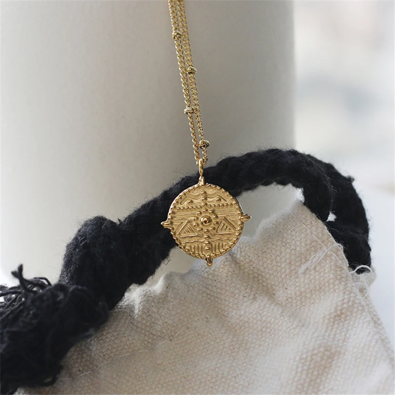 التيتانيوم الصلب مطلي الذهبي مرساة السفينة الدفة حلية قلادة القلائد النساء عبر سلسلة قصيرة تصل إلى عظمة الترقوة المختنق مجوهرات الأزياء هدايا