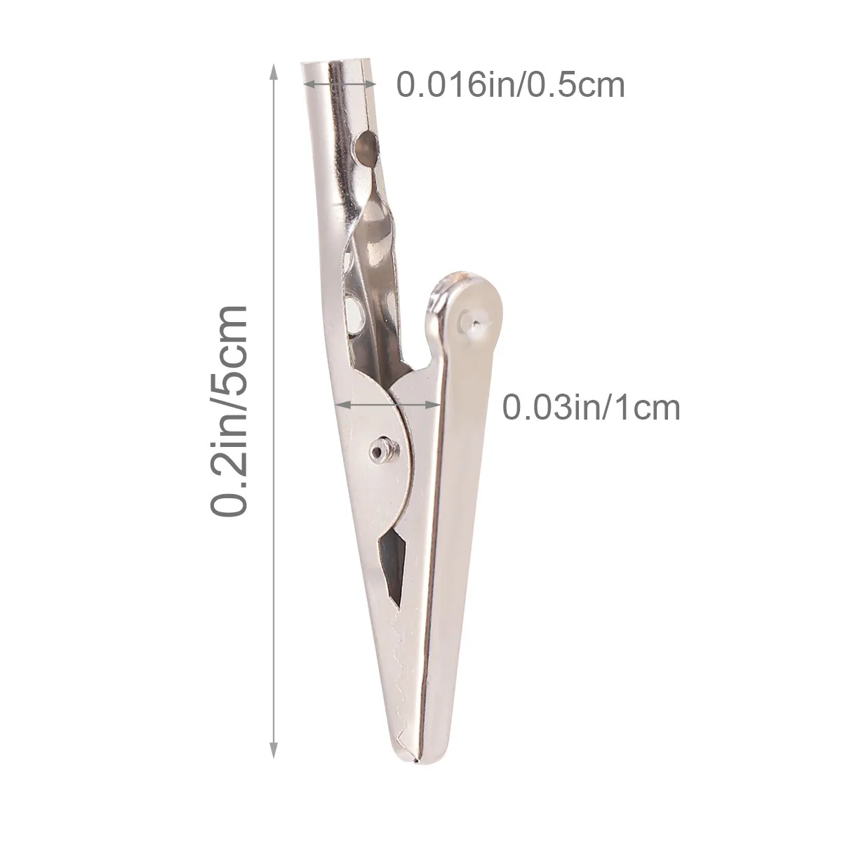 100Pcs 51Mm Professional Metal Alligator Clips Smooth Surface Rust Proof Crocodile Clamps for Electronics Lab Automotive