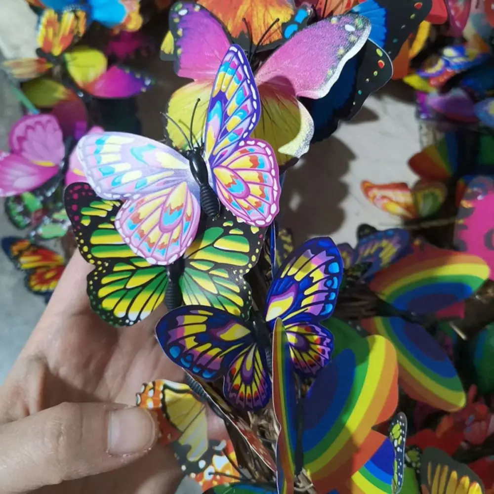 1pc Artificial Butterfly Simulation Wreath With Real Vine for Home Dcoration, Door and Wall Hanging Decoration Party Decor