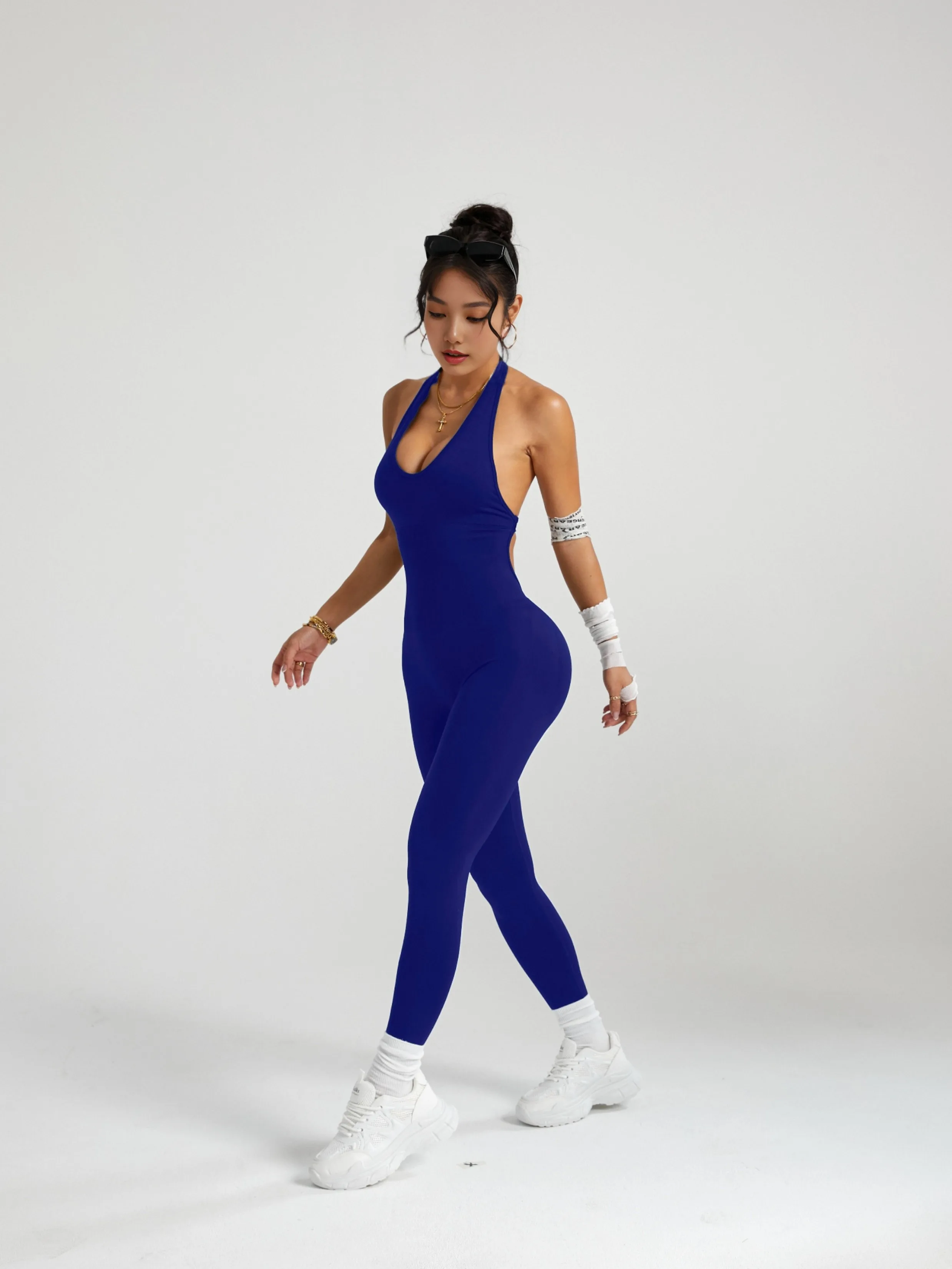 Yoga Body Mit Brust Pads Frauen Sport Overall Fitness Sportswear Workout Set Einfarbig Nahtlose Butt Hebe Yoga Bodys – Detail 11
