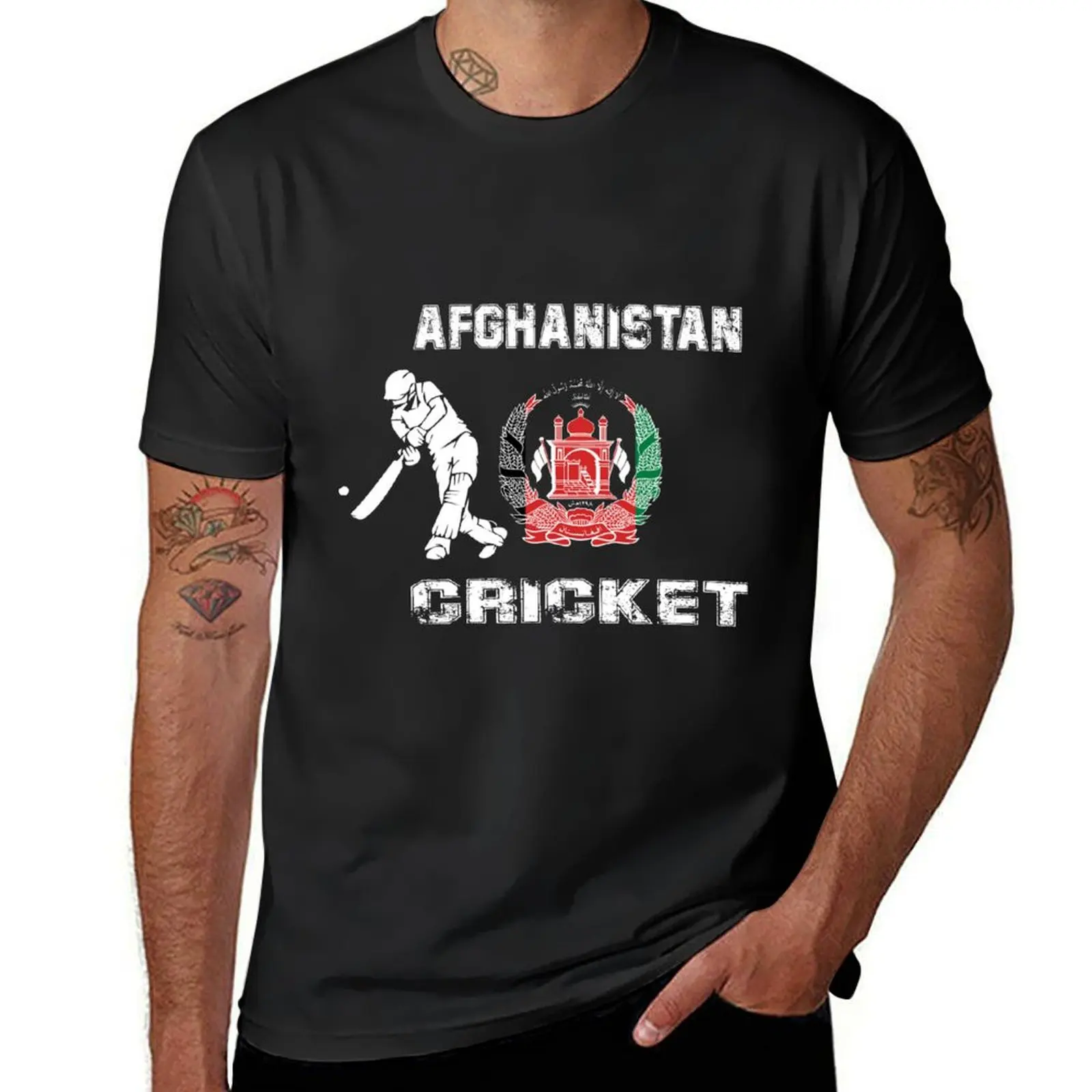 Afghanistan cricket player flag T-Shirt plus sizes Aesthetic clothing blacks shirts graphic tees mens cotton t shirts