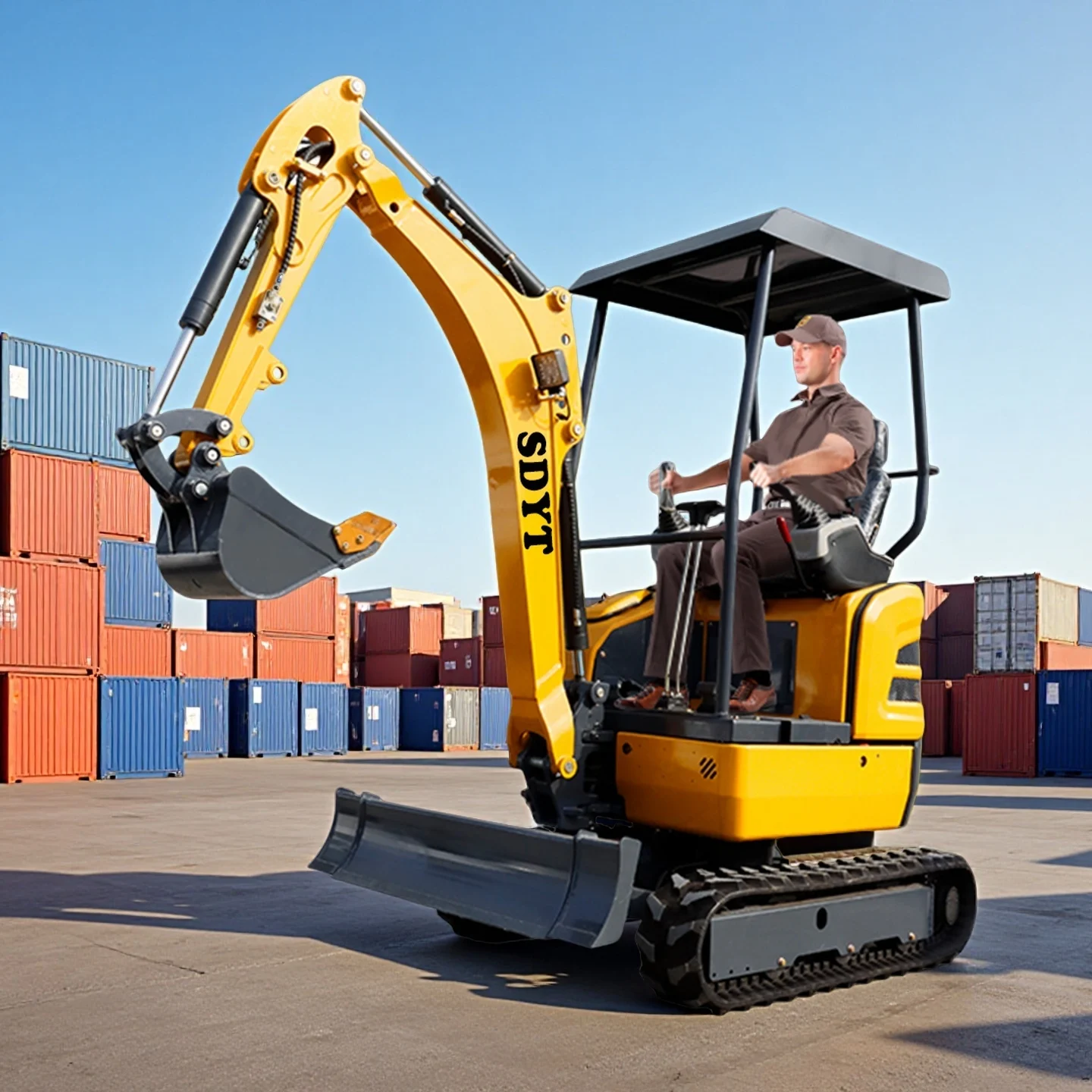 يمكن تخصيص الحفارات الصغيرة عالية الجودة 1 طن حفار صغير وحفارات زاحفة يتم توصيلها مجانًا