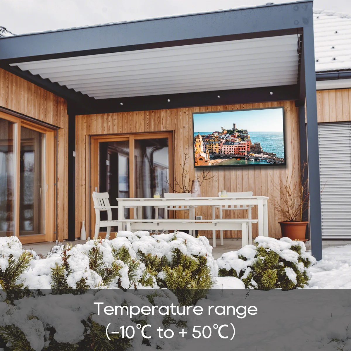 LED-Fernseher 55 Zoll 4K Smart Wasserdicht IP55 Outdoor-TV Full Sun High Brightness Screen für Terrasse