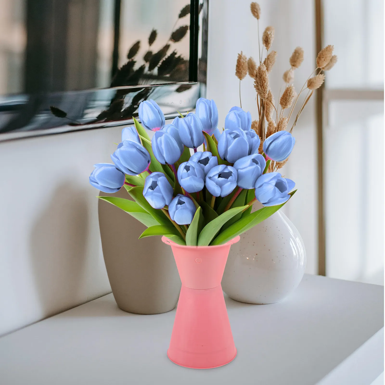 

10Pcs Sword Bucket Flower Bouquet Base Plastic Stem Holder for Wedding Centerpiece Display Floral Arrangement Stand Bouquet