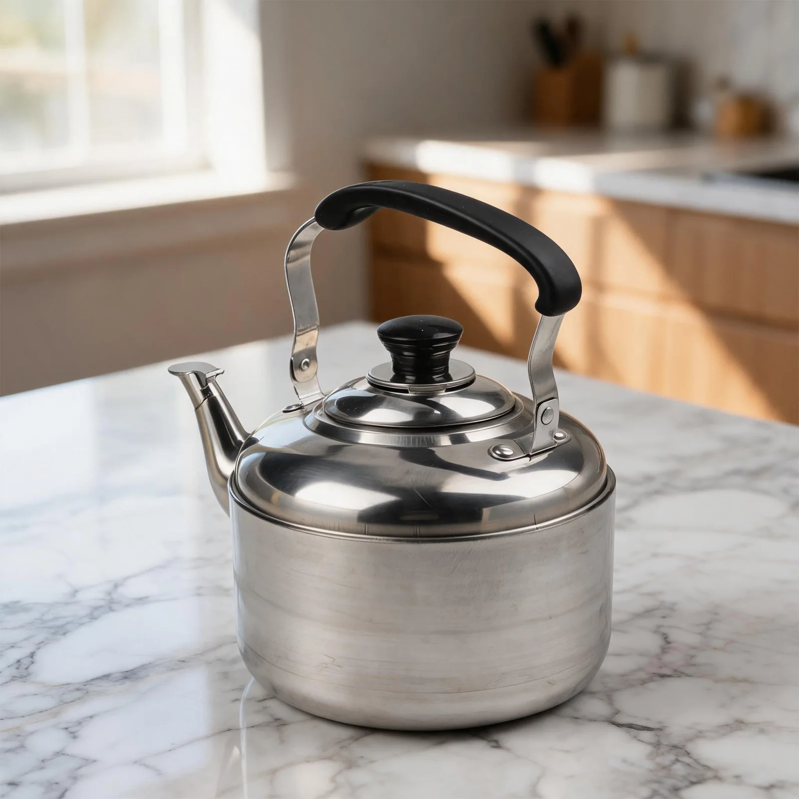 Thickened Stainless Steel Whistling For Kettle Compatible with Induction Gas and Electric Heating Elements for Daily Kitchen Use - view 5