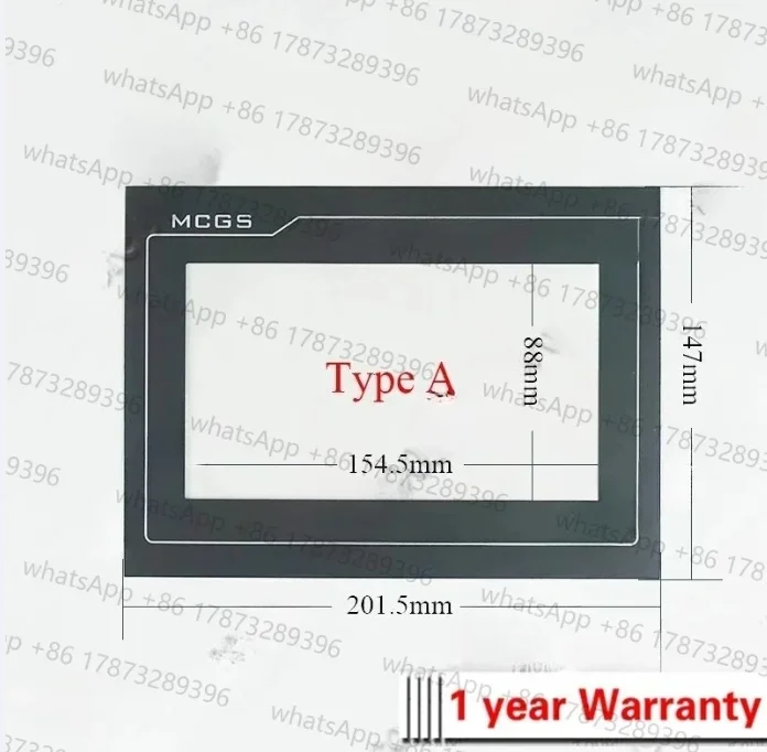Touch Screen Panel Glass Digitizer for mcgsTpc TPC7062KT (TD) TPC7062TX TPC7062TI TPC7062TD ZB-226 ZB-226-V1 and Protective Film