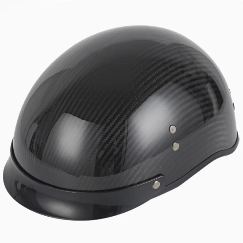 

Kaese High Quality Half Helmet Retro Helmet Halley Helmets Endoscopic Black Carbon Fiber Helmet 3K12K DOT Certified