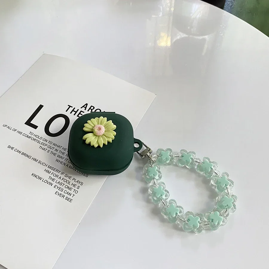 Untuk Casing EarFun OpenJump Kartun Lucu/Tulip/Liontin Bunga Daisy & Penutup Silikon Earphone untuk Penutup Lompat Terbuka EarFun