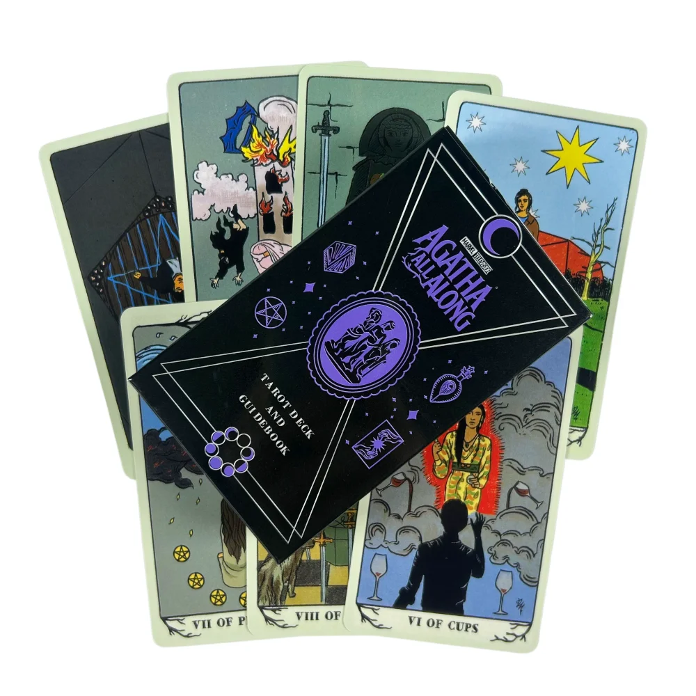 Agatha All Along Tarot Card A 78 Cards Deck English Version Fate Predictive Divination Party Cards, Halloween and Christmas Gift