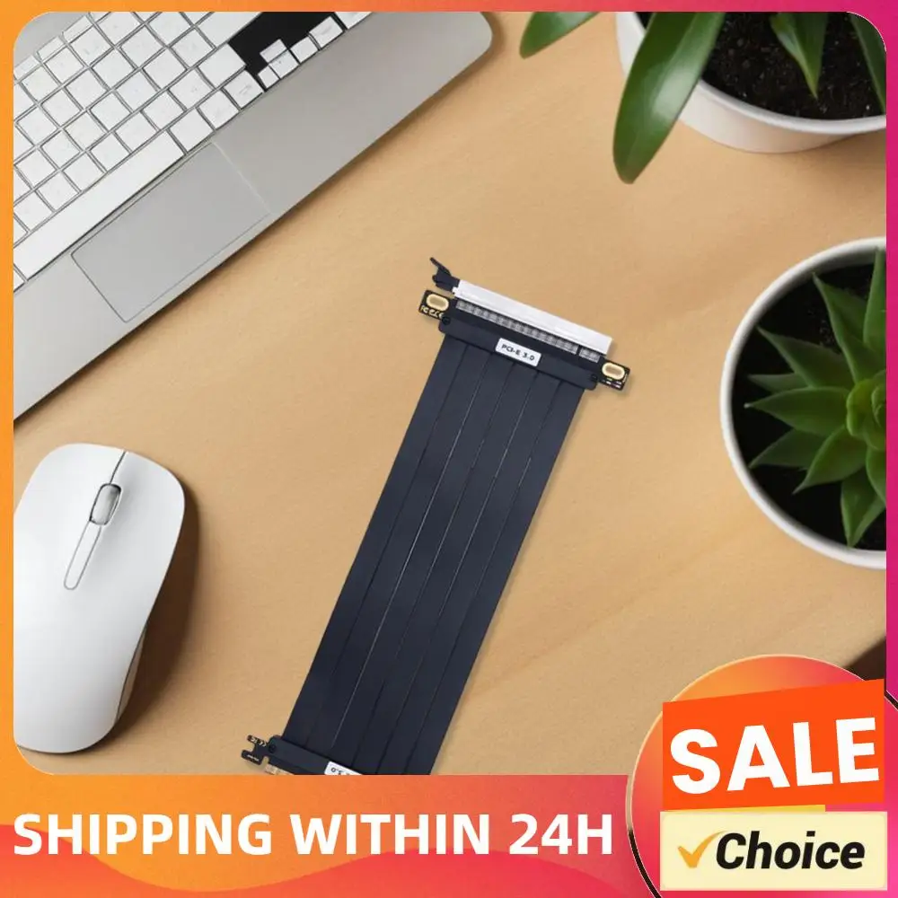 PCI-E 3.0 Riser Cable EMI Shielded GPU Extension Cord Extension Port 180 Degree Adapter Graphics Card Extension Cable