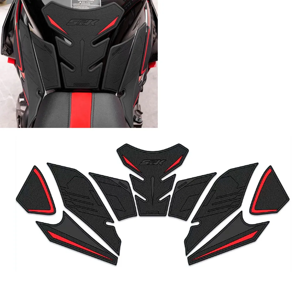 qjmoto-srk421-2025-オートバイゴム滑り止めサイドステッカー燃料タンクデカールプロテクタートラクションパッドカバー装飾セット