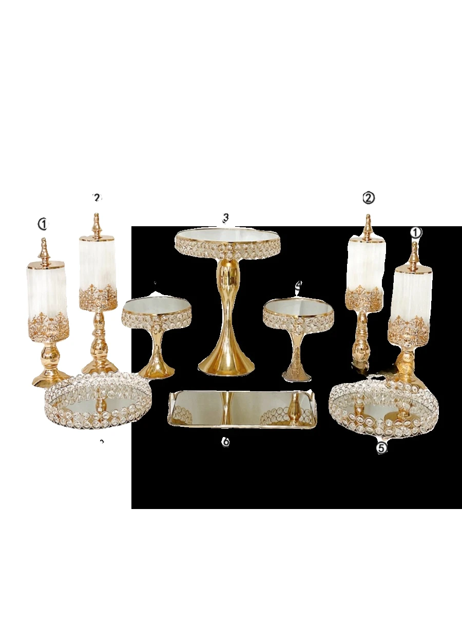 French high-end dessert stand birthday cake wedding party tray small plating rack dessert table display stand