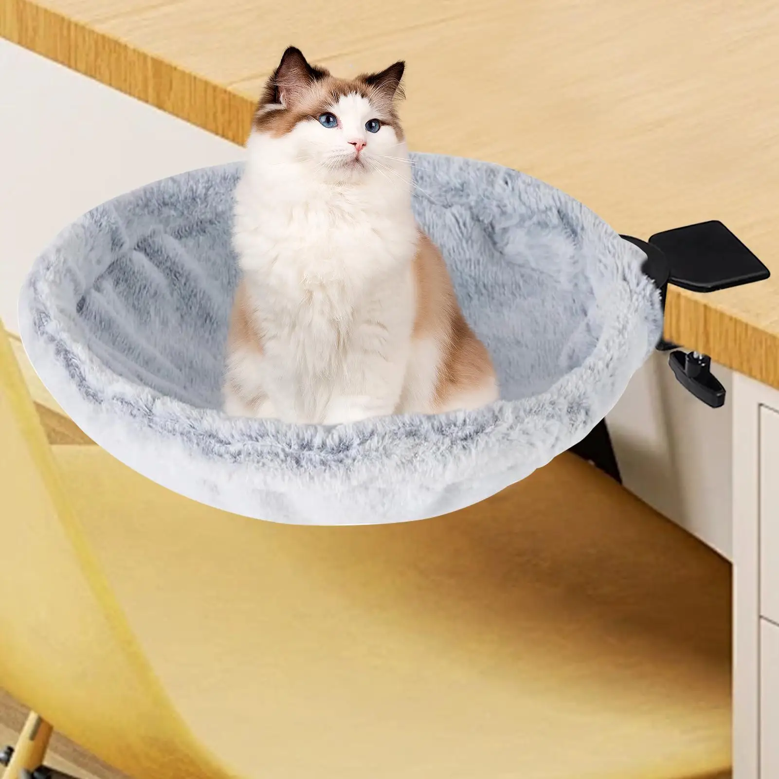 

Настольная кровать для кошек, вращающийся на 180, гамак для котенка, домашняя мебель для кошачьей кровати, эргономичная настольная кровать для кошек для сна, отдыха