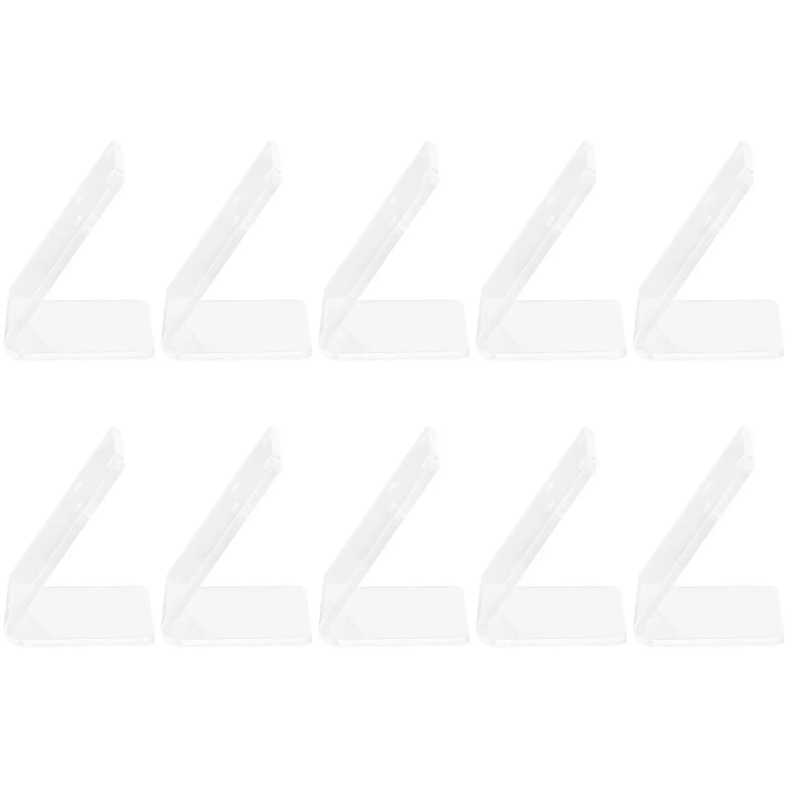 10Pcs Stylish L-Shaped Acrylic Earring Organizer Clear Jewelry Display Rack for Studs Earring Holder Desktop Storage Decorative