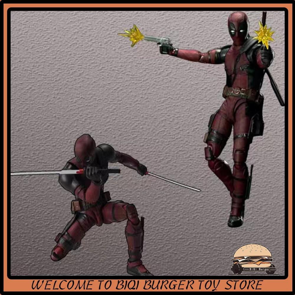 Shf Deadpool 2 Figure 16cm X-men Action Figures Pvc Gk Statue Anime Figurine Model Doll Collection Room Decora Desk Toys Gift