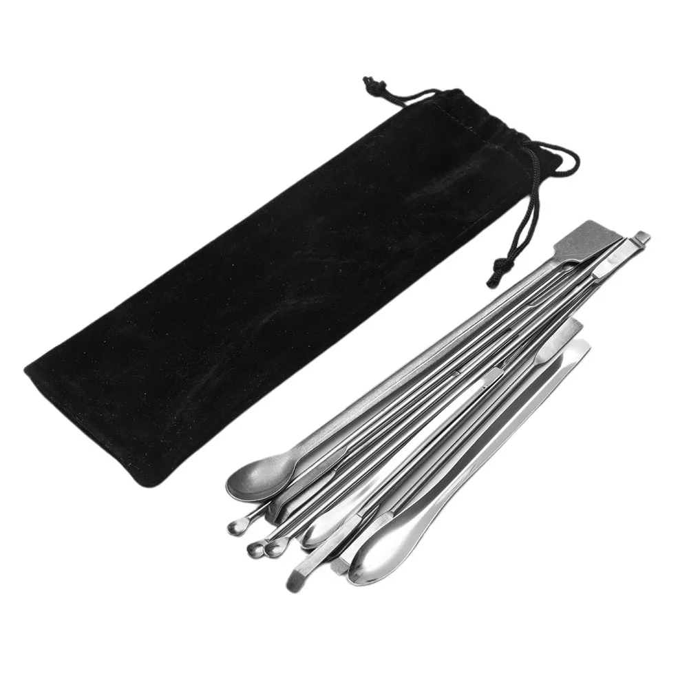 Sophisticated High Quality Laboratory Sampling Spoon Lab Spoon Spatula Mixing Spat Safe Silver Stainless Steel