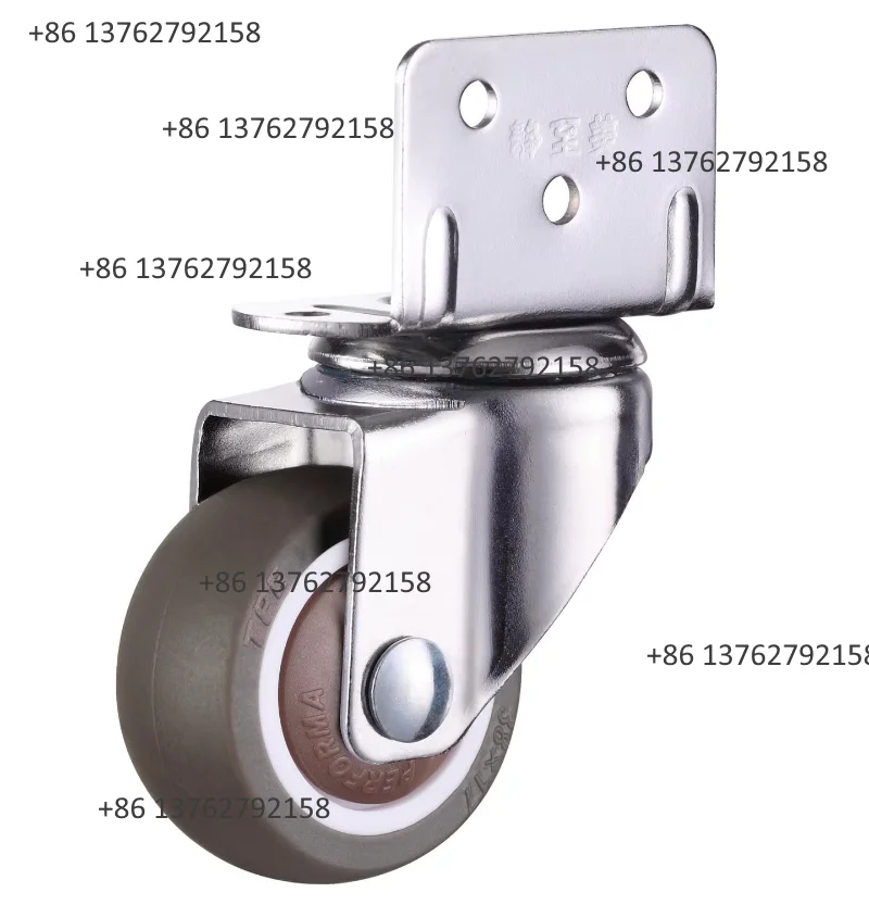 4Pcs Soft Rubber Quiet Swivel Caster Wheels Baby Crib Bed Trolley Roller Furniture Replacement Hardware Accessories view 4