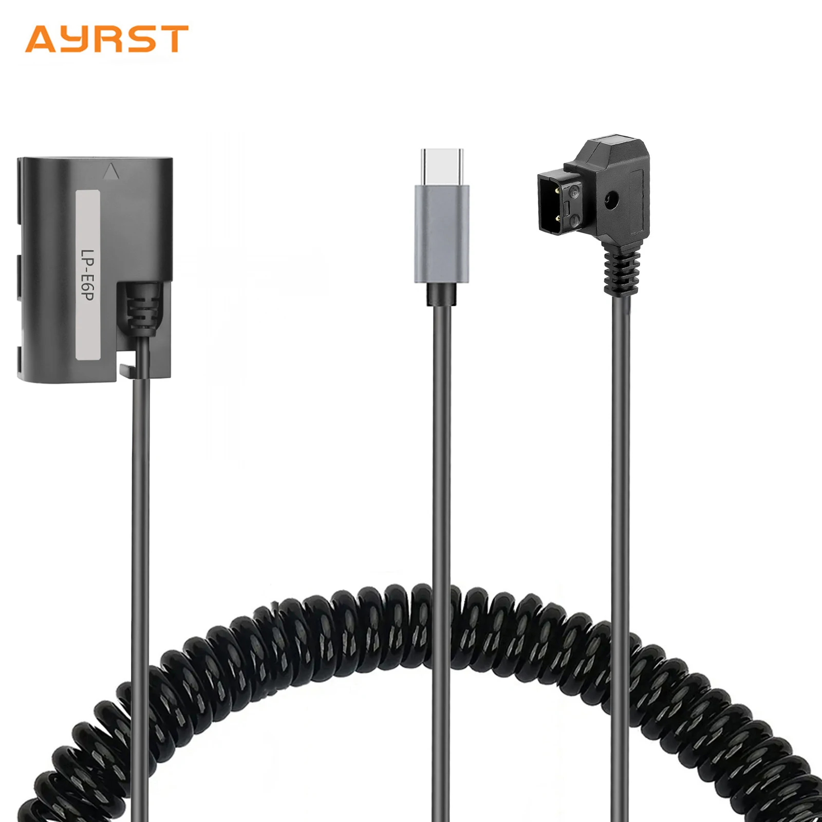 

D-Tap to LP-E6P PD to LP-E6P Dummy Battery Cable for Canon EOS 5D Mark IV 6D Mark II 80D 90D R5 R6 Mark II R7