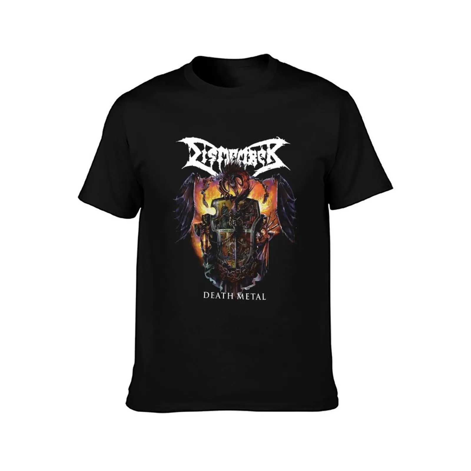 DISMEMBER BAND T-Shirt, Summer Casual Cotton Tee, Oversized Streetwear Tops, Vintage Graphic Print, Loose Fit Short Sleeve