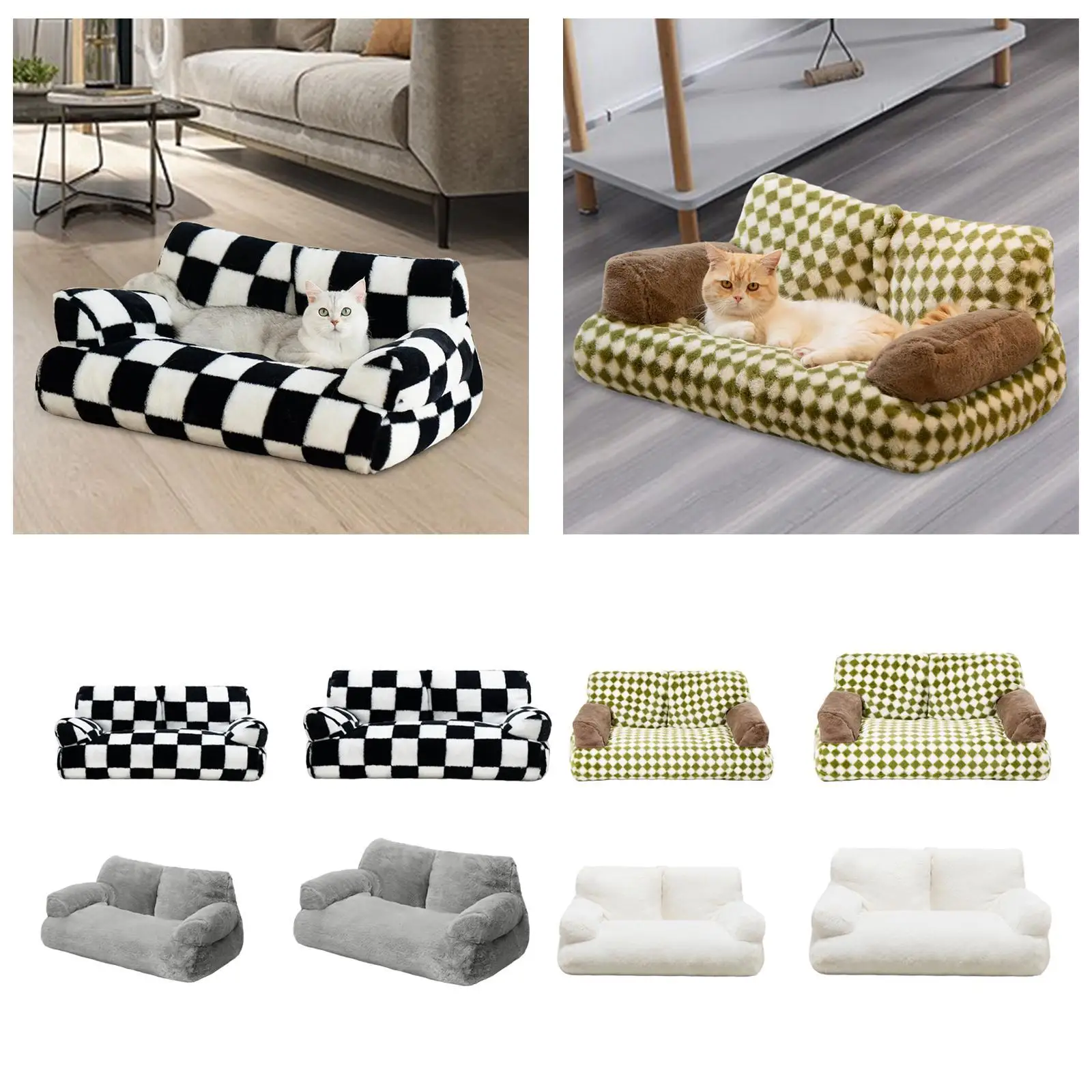 Soft Calming Cat Sofa Bed Non Slip Base Puppy Sleeping Bed Dog Bed Sofa for Puppy Small Dogs Pet Supplies Kittens Indoor Cats Soft Calming Cat Sofa Bed Non Slip Base Puppy Sleeping Bed Dog Bed Sofa for Puppy Small Dogs Pet Supplies Kittens Indoor Cats