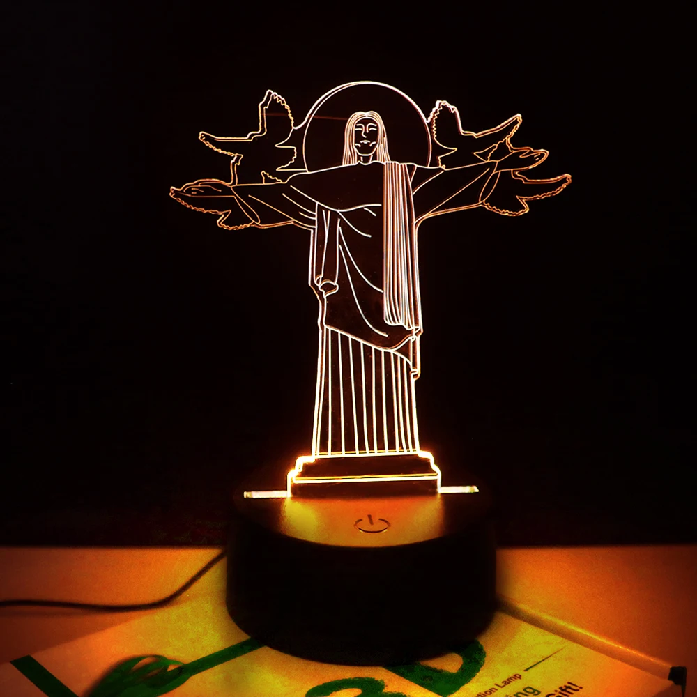 

Led Night Light Usb With 7/16 colors Dimming Acrylic Table Lamp For Gaming Living Room Decoration Children Gifts