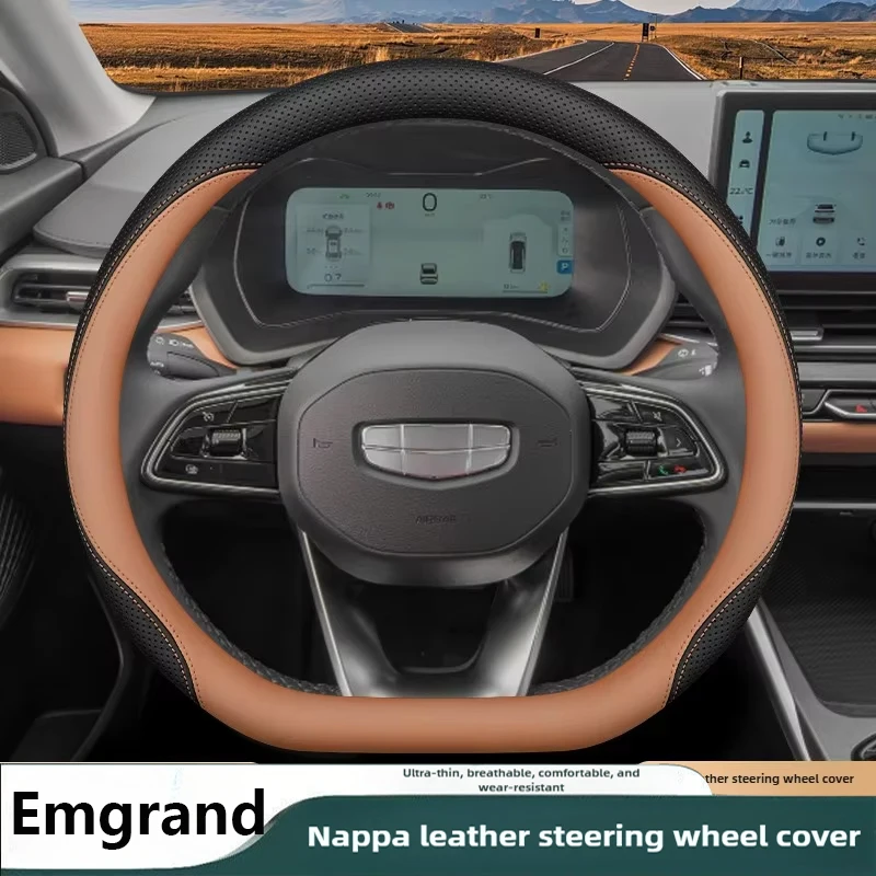 

Leather Car Steering Wheel Cover for Geely Emgrand 2023 2024 2025 2026 Accessories