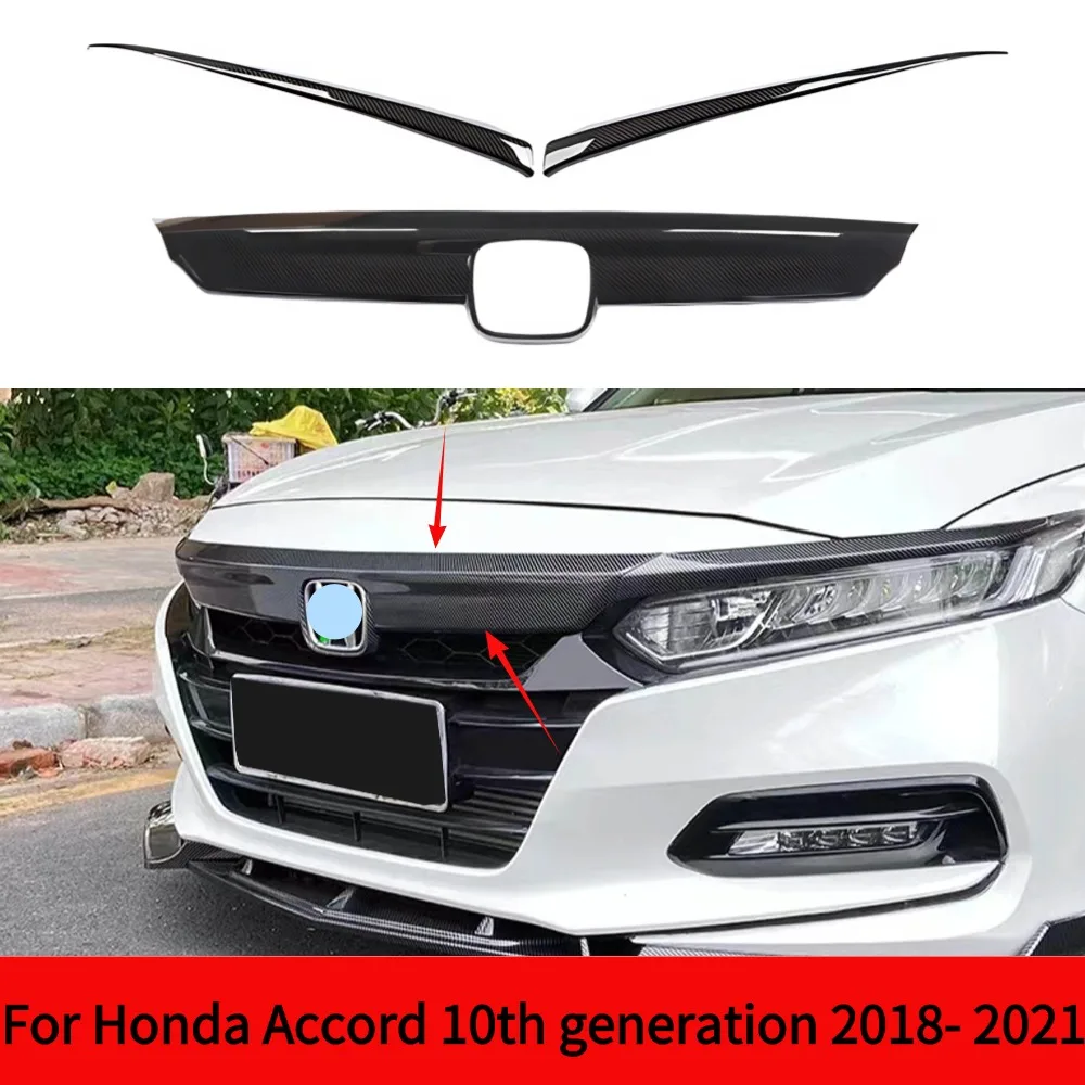 

Для Honda Accord 10-го поколения 2018 2019 2020 2021, передняя решетка для головы, решетка, панель, капот, накладка на передний бампер