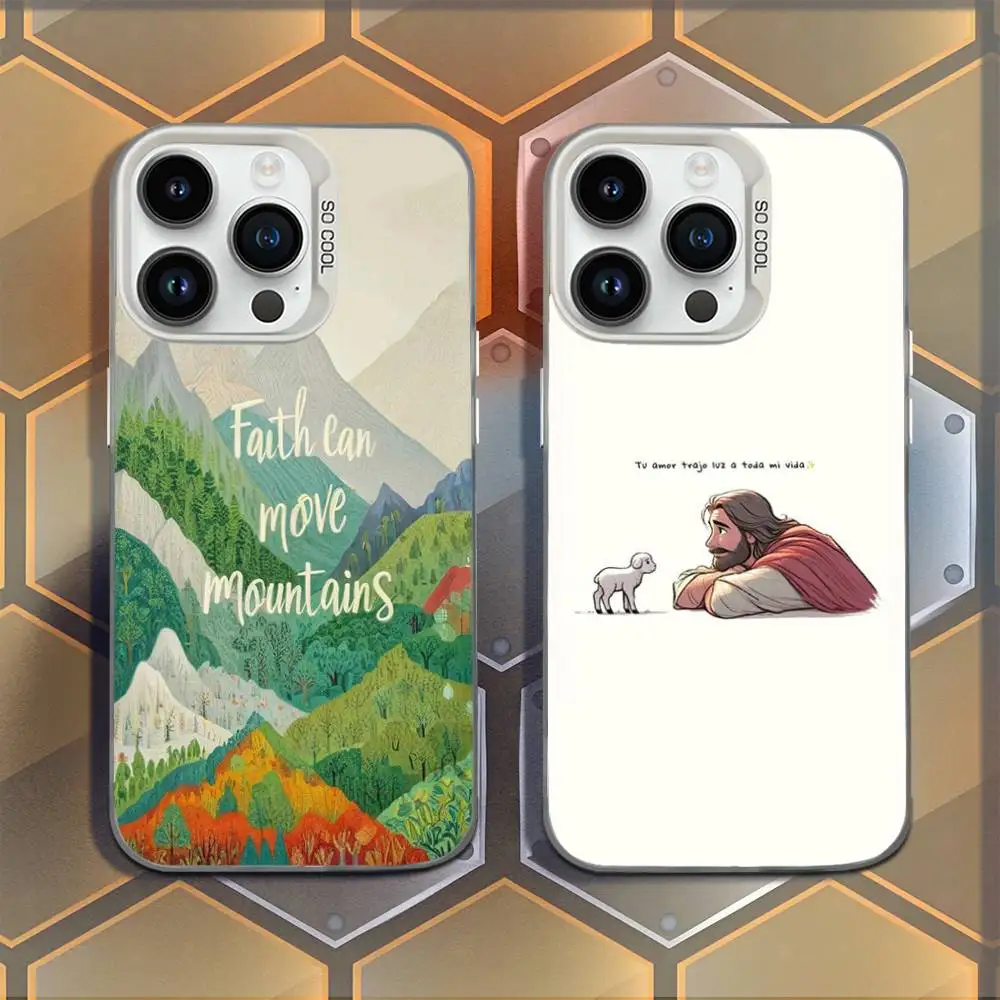 

Verse of The Christian Bible Jesus Phone Case For iPhone 16,15,14,13,12,11,Mini,Pro,E,MAX White Candy Matte Shockproof Cover