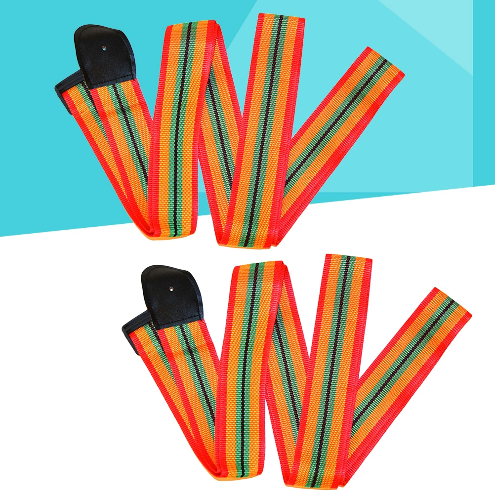 

2pcs African Drum Strap Adjustable Colorful Nylon Drum Shoulder Waist Belt Portable Tambourine Strip