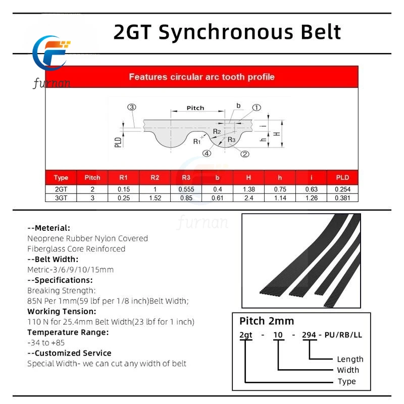 2GT 6/10/15mm otwarty pasek rozrządu 1M/5M/10M // 20M/50M/100M GT2 gumowy pas włókno aramidowe przycięty na długość do drukarki 3D