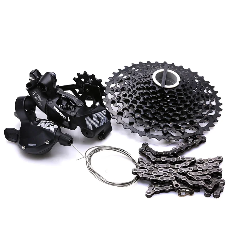 SRAM NX 11 SPEED Mountain Bicycle Groupset 4 Parts Shifter Rear Derailleur PG-1130 11-42T Cassette PG-1110 Chain