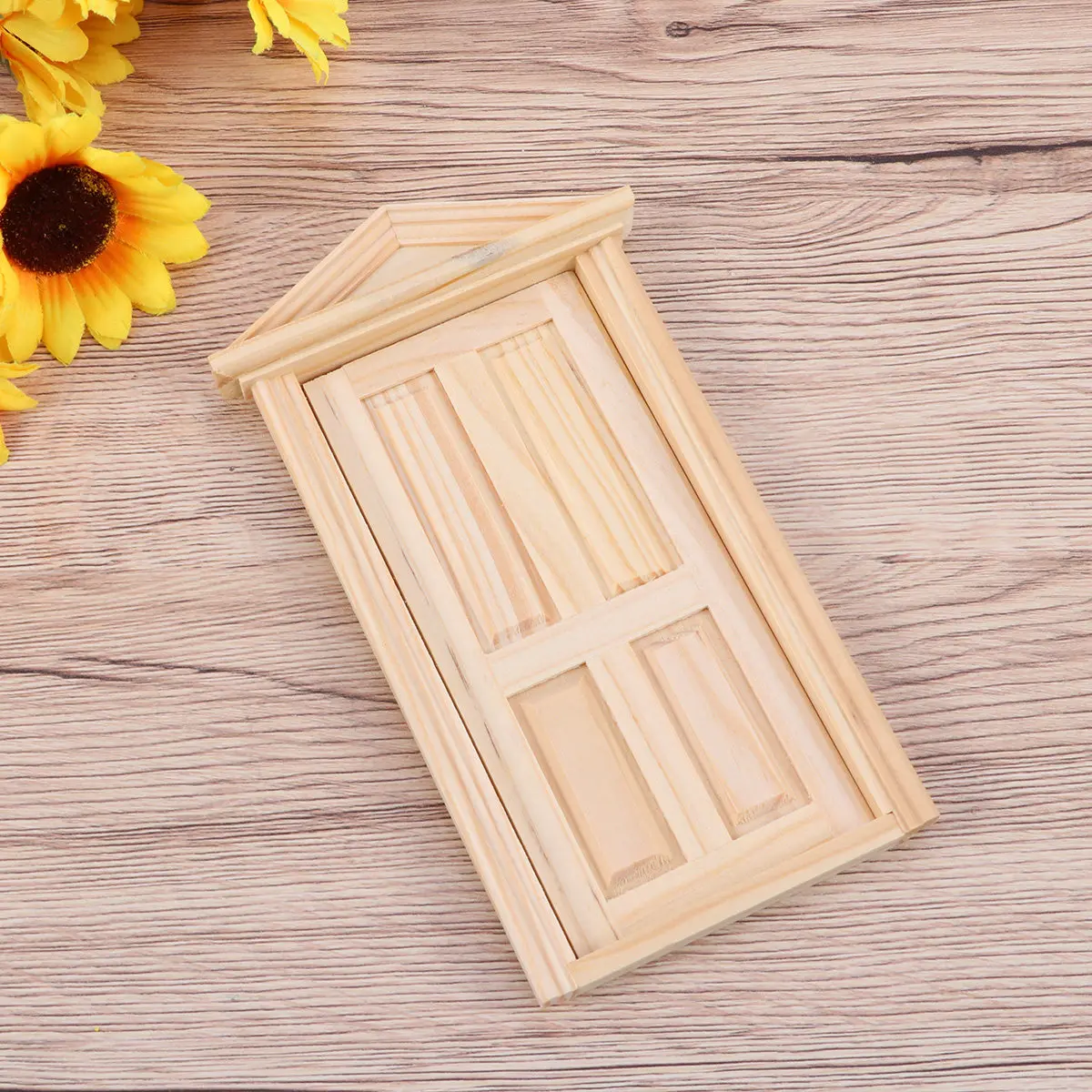 

Mini House Wood Door 9x175cm Traditional 6-Panel Inward Opening Suitable 1:12 Mini House Furniture Interior