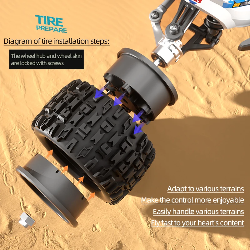 Professional Racing 70KM/H Electric High Speed RC Car Truck 1:18 4WD LED Lighting Brushless Off Road Remote Control Truck Model