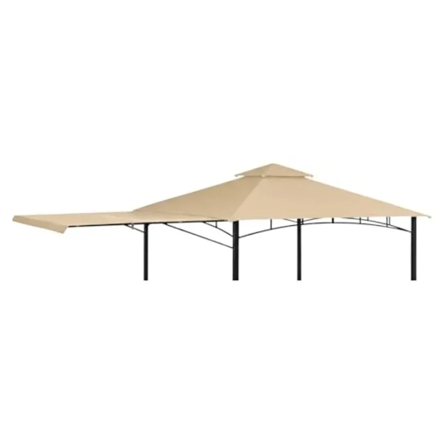 Reinforced RipLock 350 Replacement  Top Cover for  Redwood Awning 11' x 11' Gazebo Model 24011 in Red with Durable UV Protectio