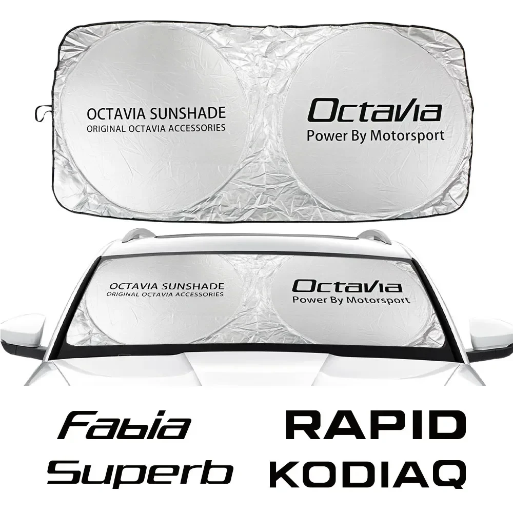 

Солнцезащитные очки на лобовое стекло для Skoda Octavia Fabia Rapid Superb Kodiaq Scala Karoq Citigo Kamiq Roomster автомобильные аксессуары