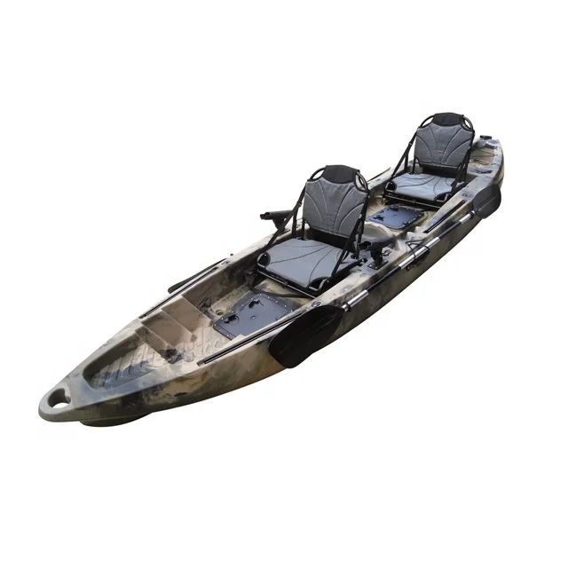 Top selling Rotomolded sit on top double seats fishing kayak 2+1 person manufacturer